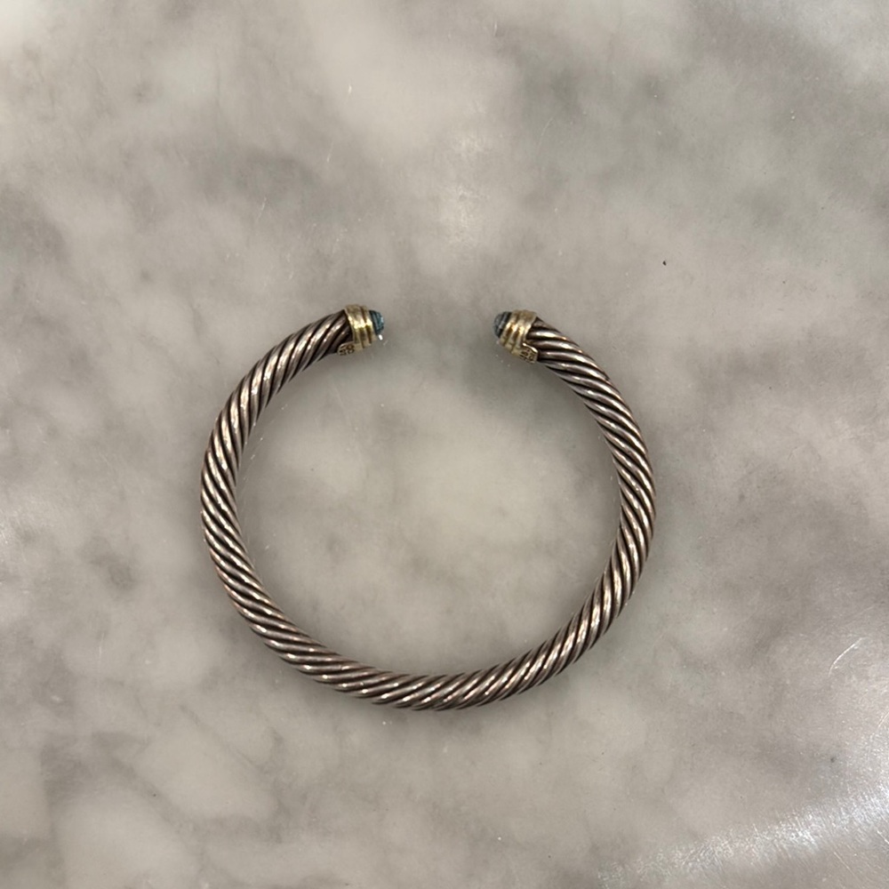 David Yurman Classic Cable Bracelet Blue Topaz
